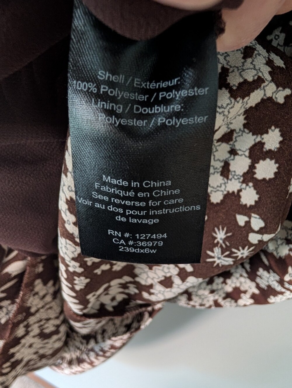Heartloom Chocolate Brown Floral Halter Midi Dress Size M Asymmetrical Hem - Picture 8 of 8